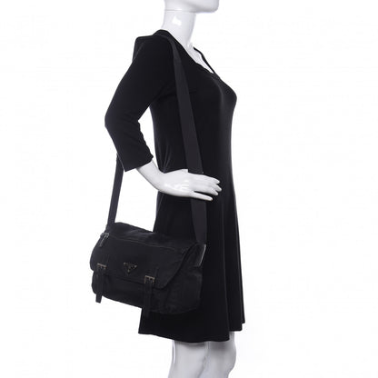 Prada Tessuto Nylon Vela Messenger Bag Black 2 of 14