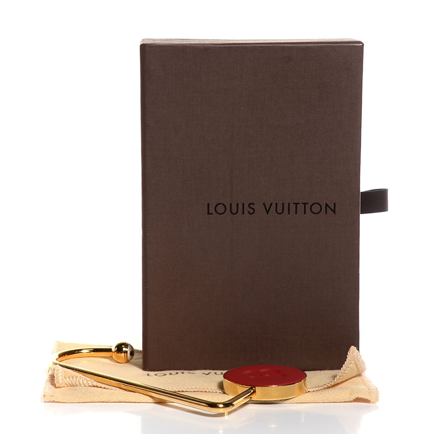 Louis Vuitton Fleur Purse Hook Red Gold 4 of 4