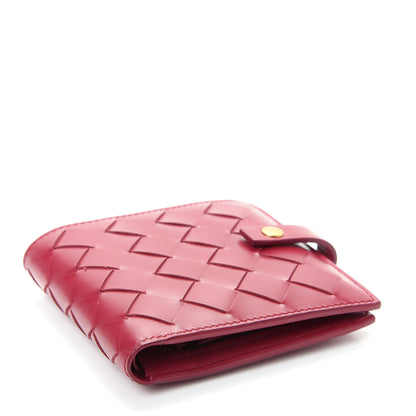 Bottega Veneta Glossy Woven Calfskin Wallet Amaranto 4 of 7