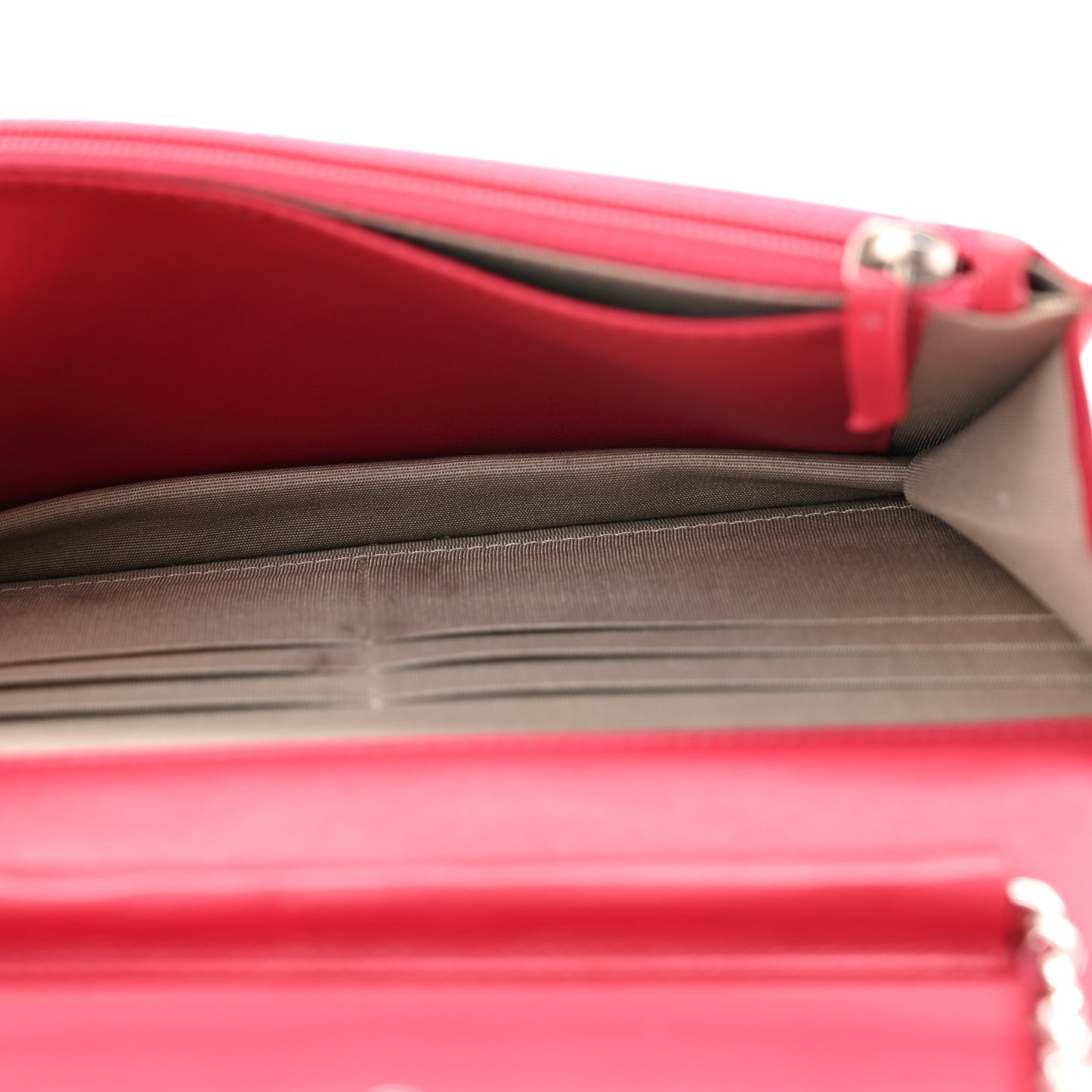 Lambskin Diamond Stitched Wallet On Chain WOC Pink