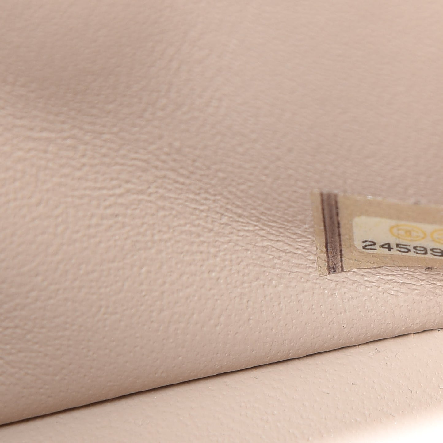Lambskin Quilted Mini Rectangular Flap Light Beige