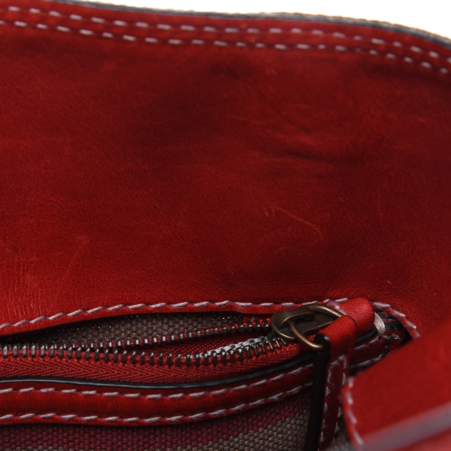 Canvas Mega Check Medium Ashby Hobo Cadmium Red