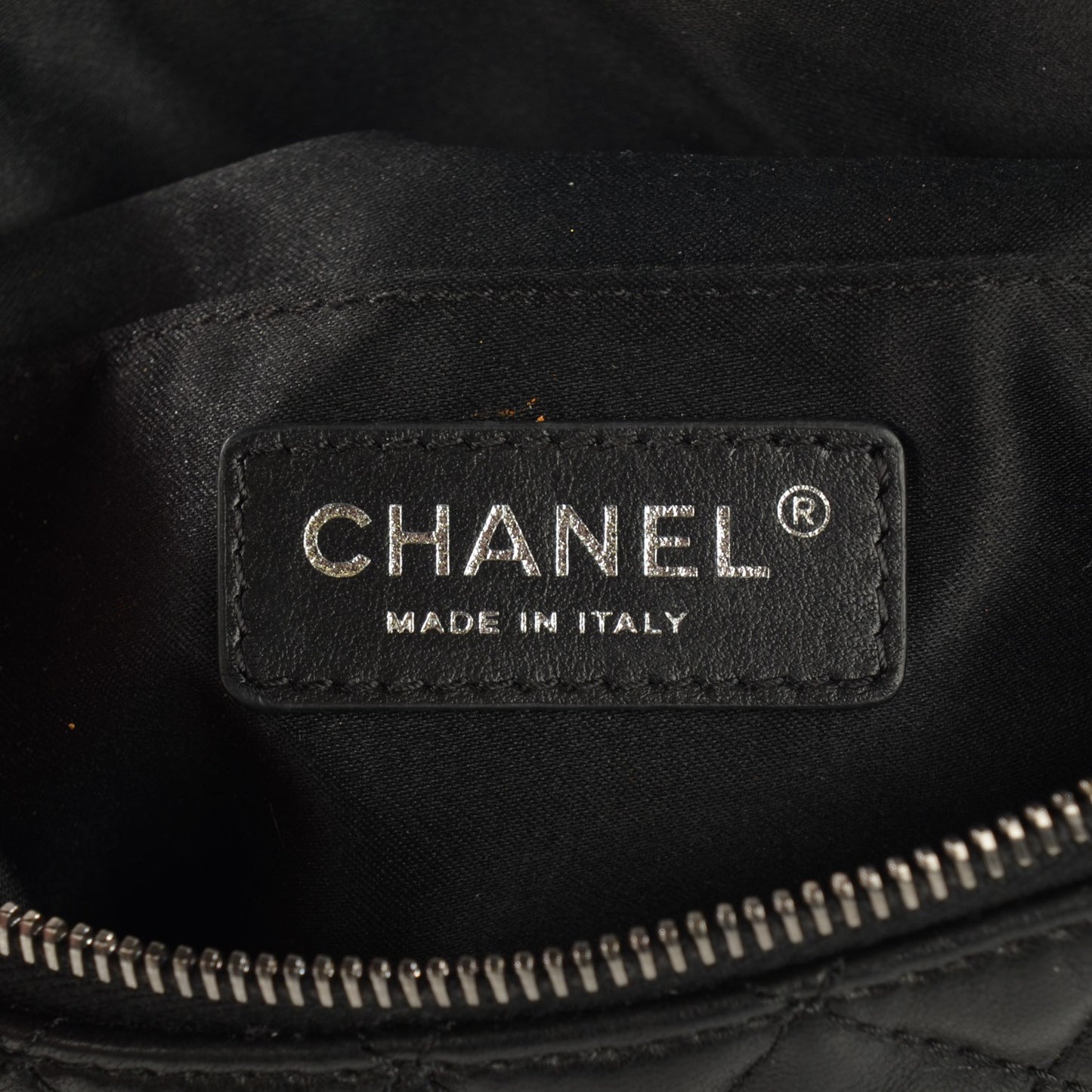 Lambskin Quilted Banane Waist Bag Fanny Pack Black