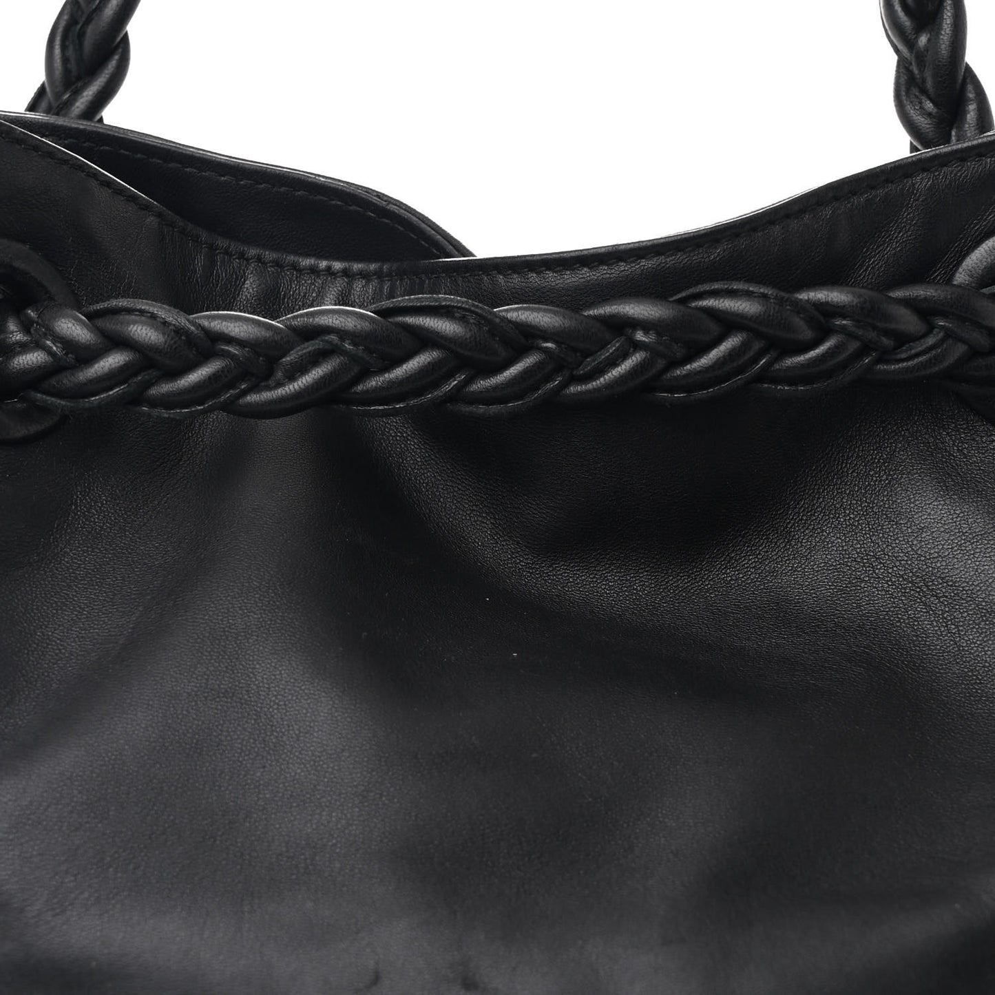 Cervo Deerskin Intrecciato Julie Tote Black