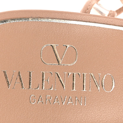 Valentino Garavani Nappa Rockstud PVC 60mm Caged Slide Sandals 38 Poudre 11 of 11