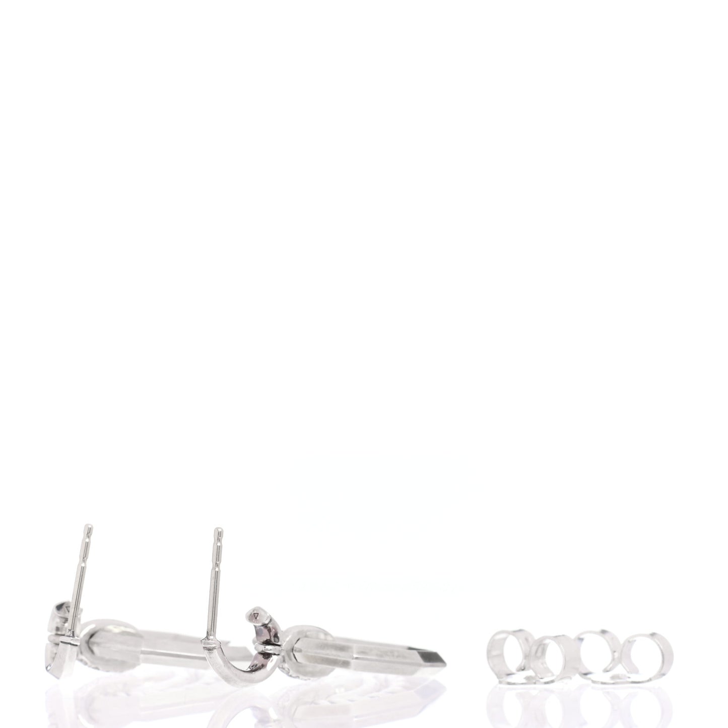 Sterling Silver Diamond 19mm Stax Drop Earrings