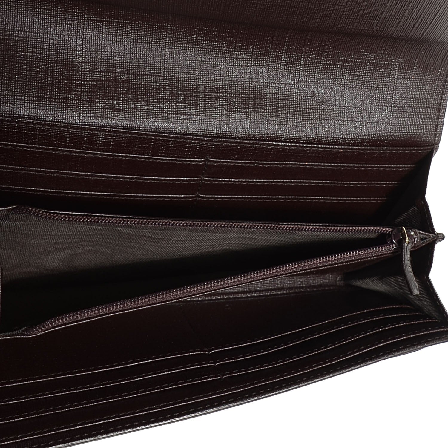 Gucci GG Supreme Monogram Nice Continental Wallet Dark Brown 6 of 8
