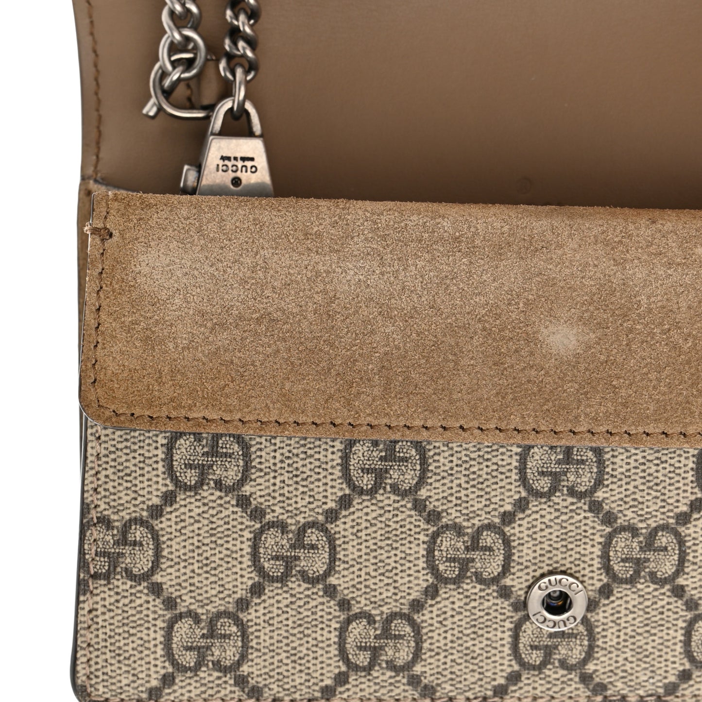 GG Supreme Monogram Super Mini Dionysus Shoulder Bag Taupe