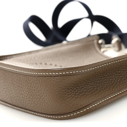 Hermes Taurillon Clemence Amazone Evelyne TPM Etoupe Bleu Indigo 10 of 10