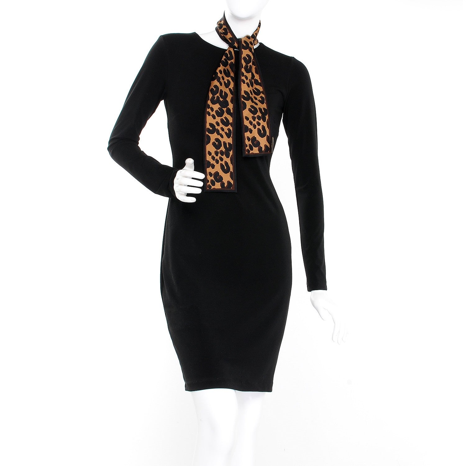 Louis Vuitton Silk Leopard Bandeau Scarf Marron 2 of 5
