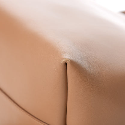 Prada City Calfskin Shopping Tote Caramel Black 12 of 14