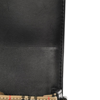 Burberry Smooth Calfskin 1983 Knight Check Link Shoulder Bag Black 11 of 14