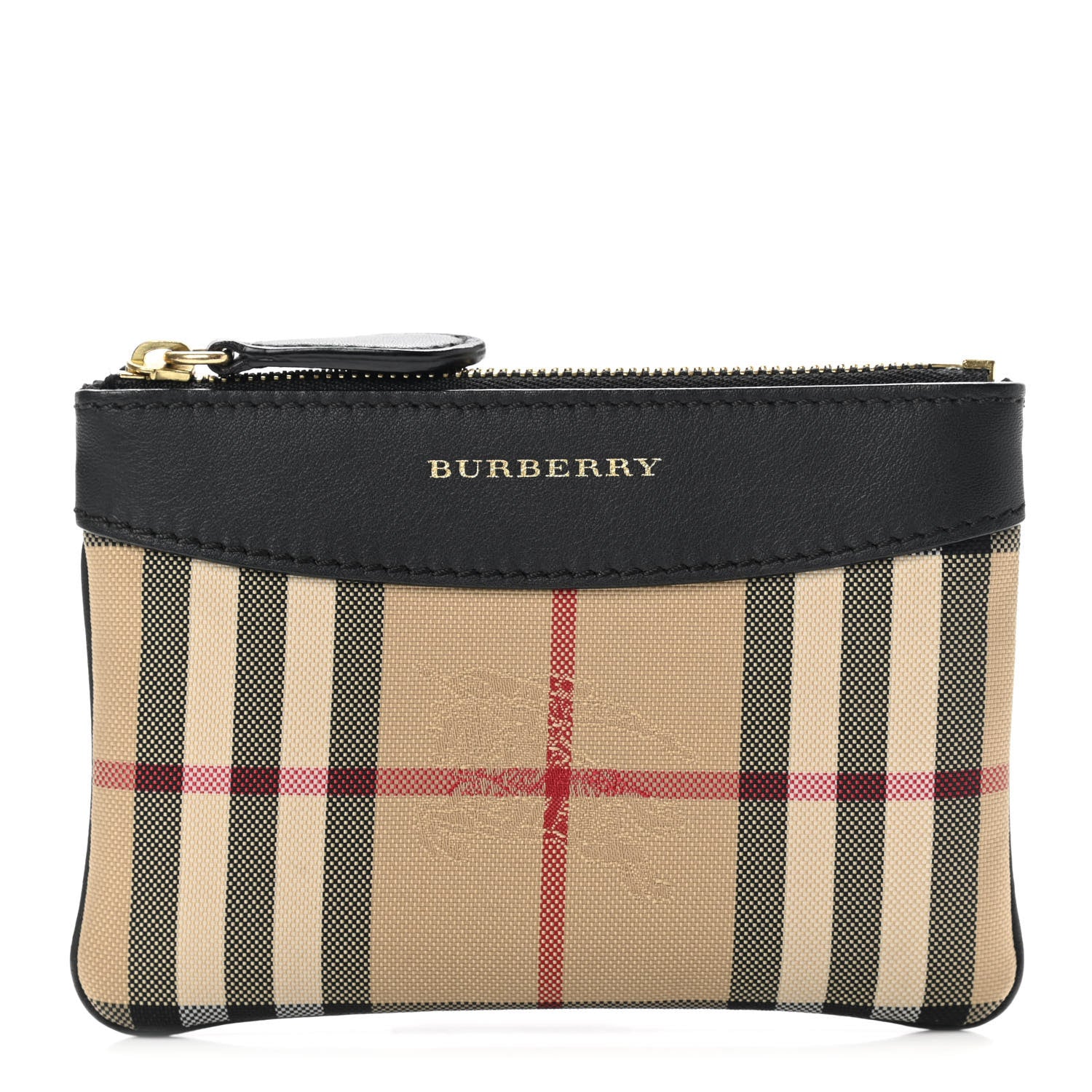 Burberry Haymarket Check Zip Pouch Black 1 of 8