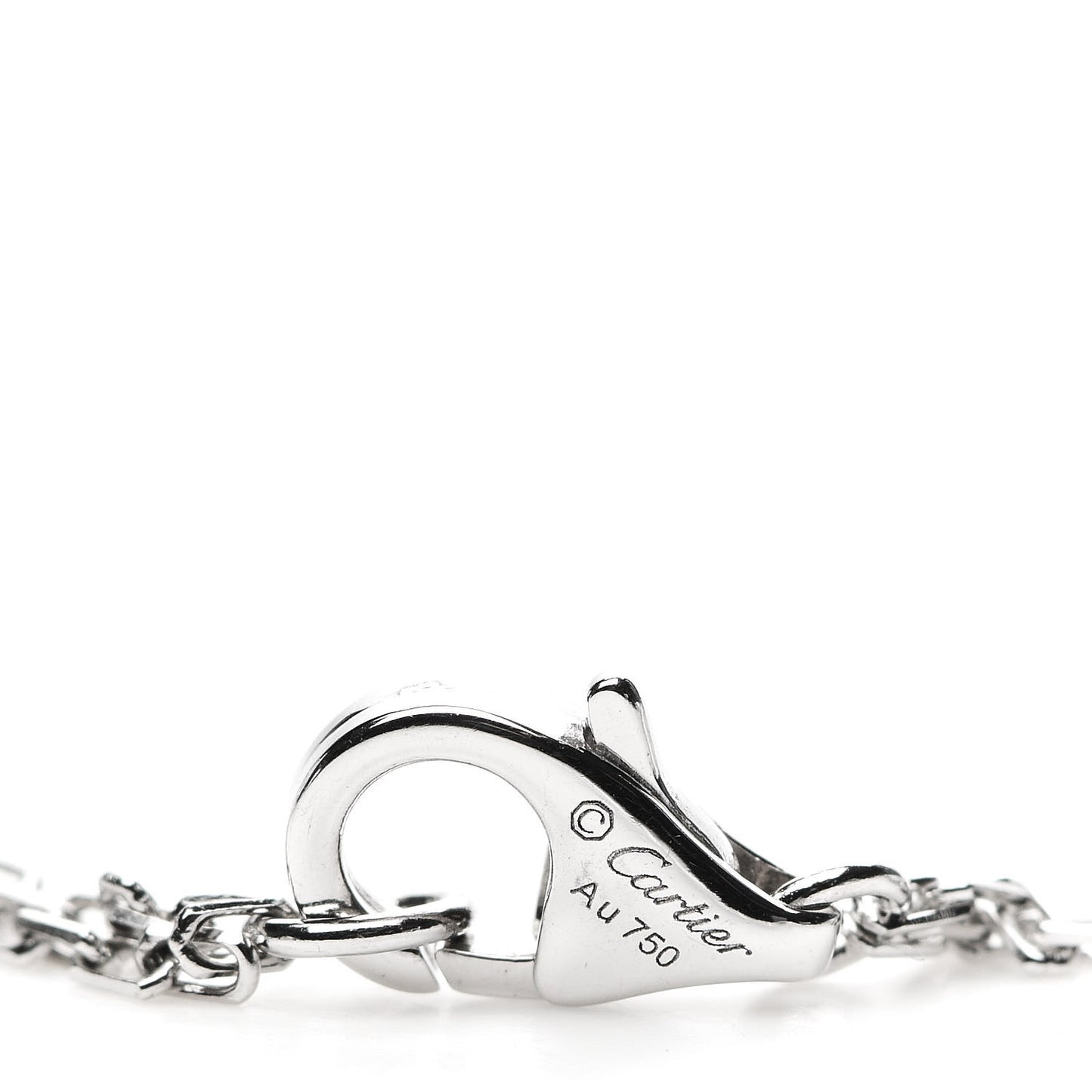 18K White Gold 2 Diamond LOVE Necklace