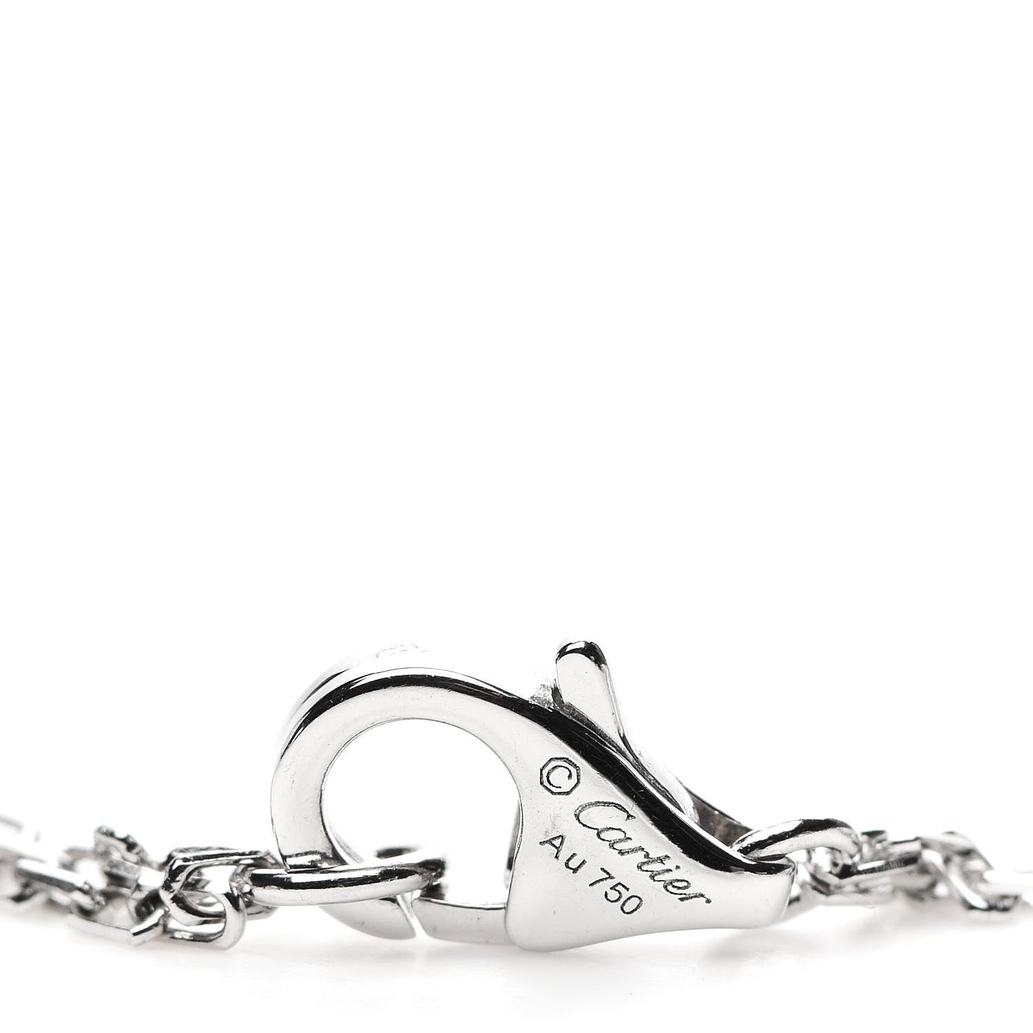 Cartier 18K White Gold 2 Diamond LOVE Necklace 5 of 6