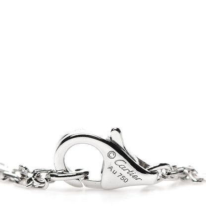 Cartier 18K White Gold 2 Diamond LOVE Necklace 5 of 6