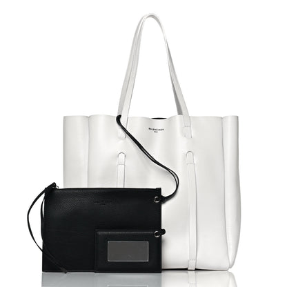Balenciaga Veau Baltimore Double Sided Small Everyday Tote Optic White Black 2 of 12