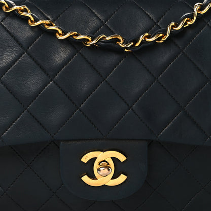 Chanel Lambskin Quilted Medium Double Flap Navy 7 of 9
