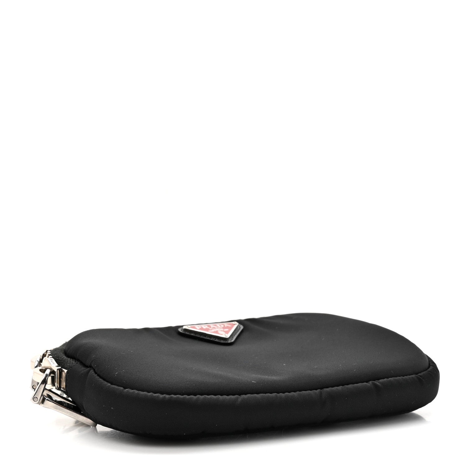 Prada Nylon Saffiano Belt Bag Black Red 4 of 10