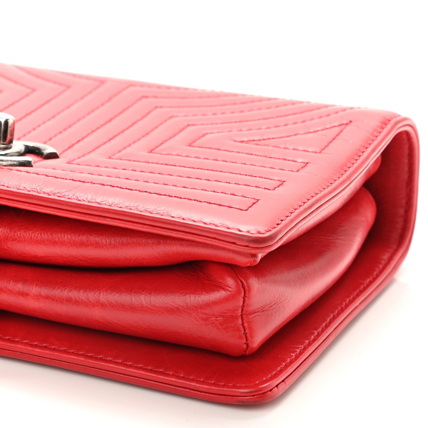 Chanel Calfskin Quilted Small Korean Garden Flap Red 9 of 12