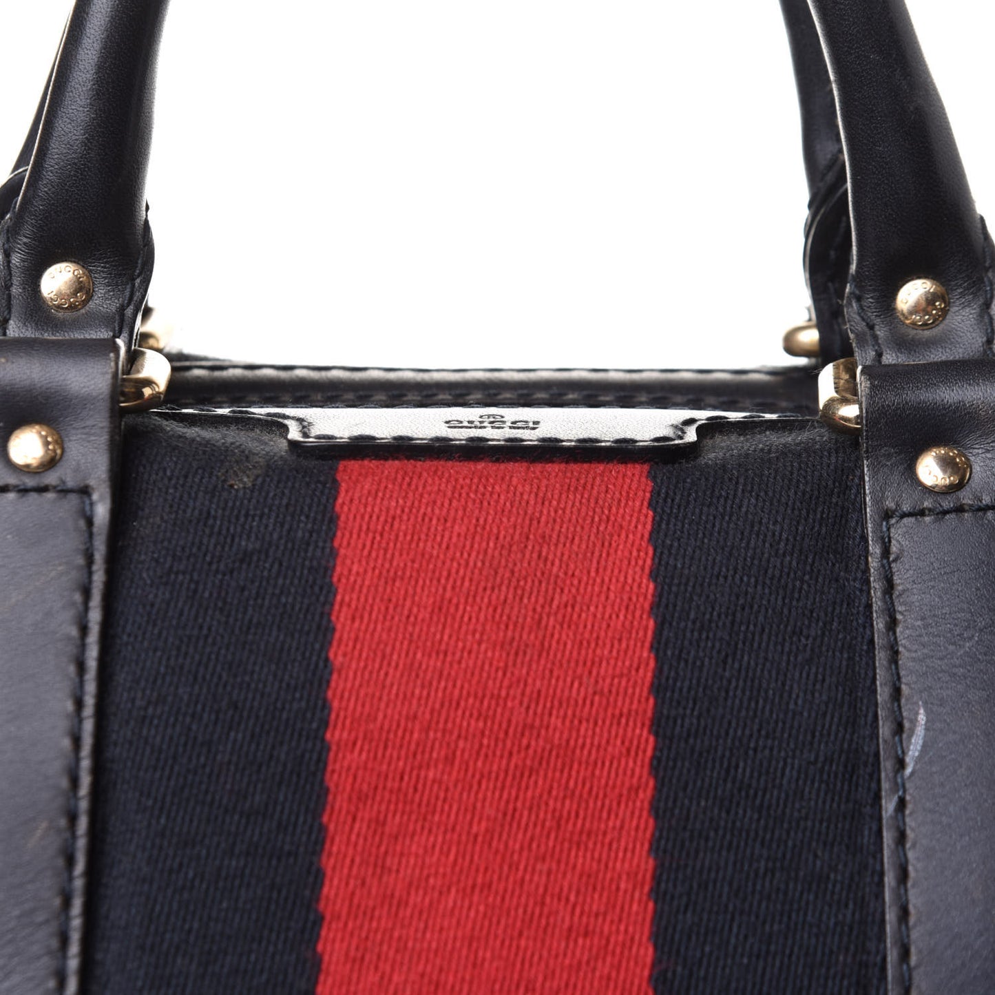 Monogram Selleria Calfskin Vintage Web Medium Boston Beige Blue