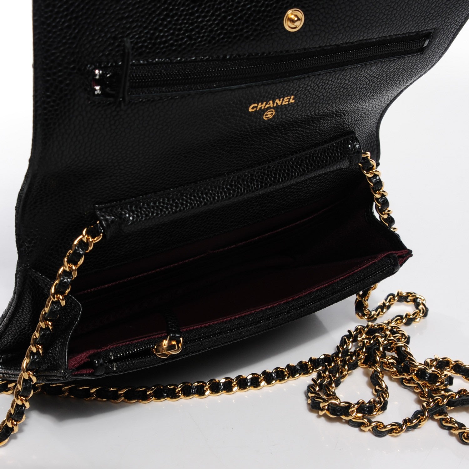 Chanel Caviar Quilted Wallet On Chain WOC Black 6 of 9