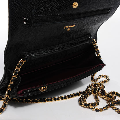 Chanel Caviar Quilted Wallet On Chain WOC Black 6 of 9