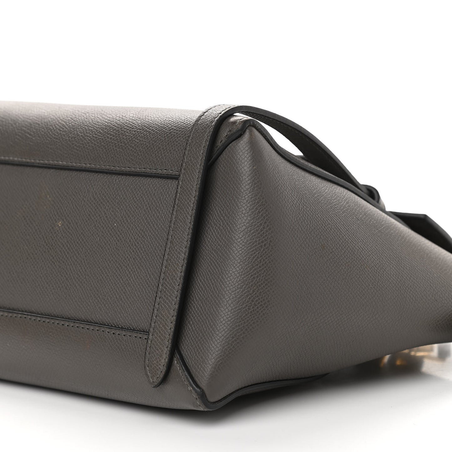 Baby Grained Calfskin Micro Belt Bag Grey