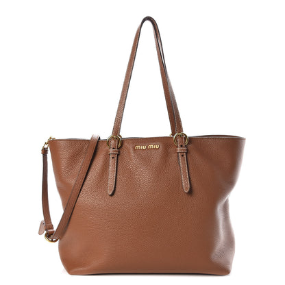 Miu Miu Vitello Daino Tote Cannella 1 of 8