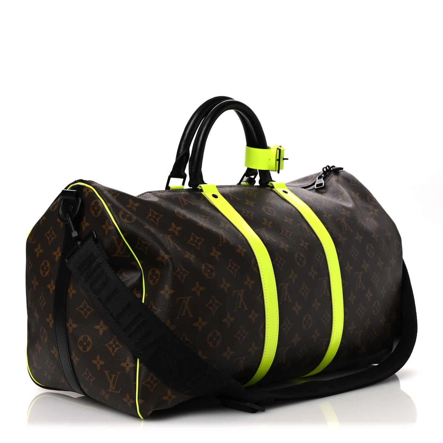 Monogram Macassar Keepall Bandouliere 50 Florescent Yellow
