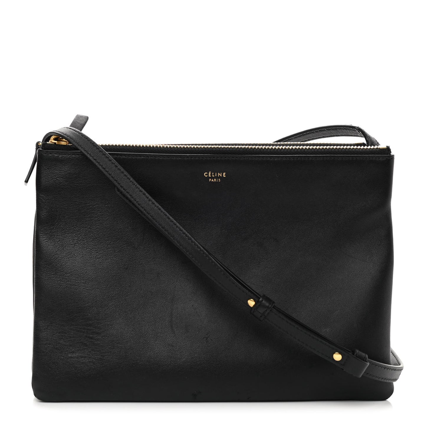 Lambskin Large Trio Crossbody Bag Black