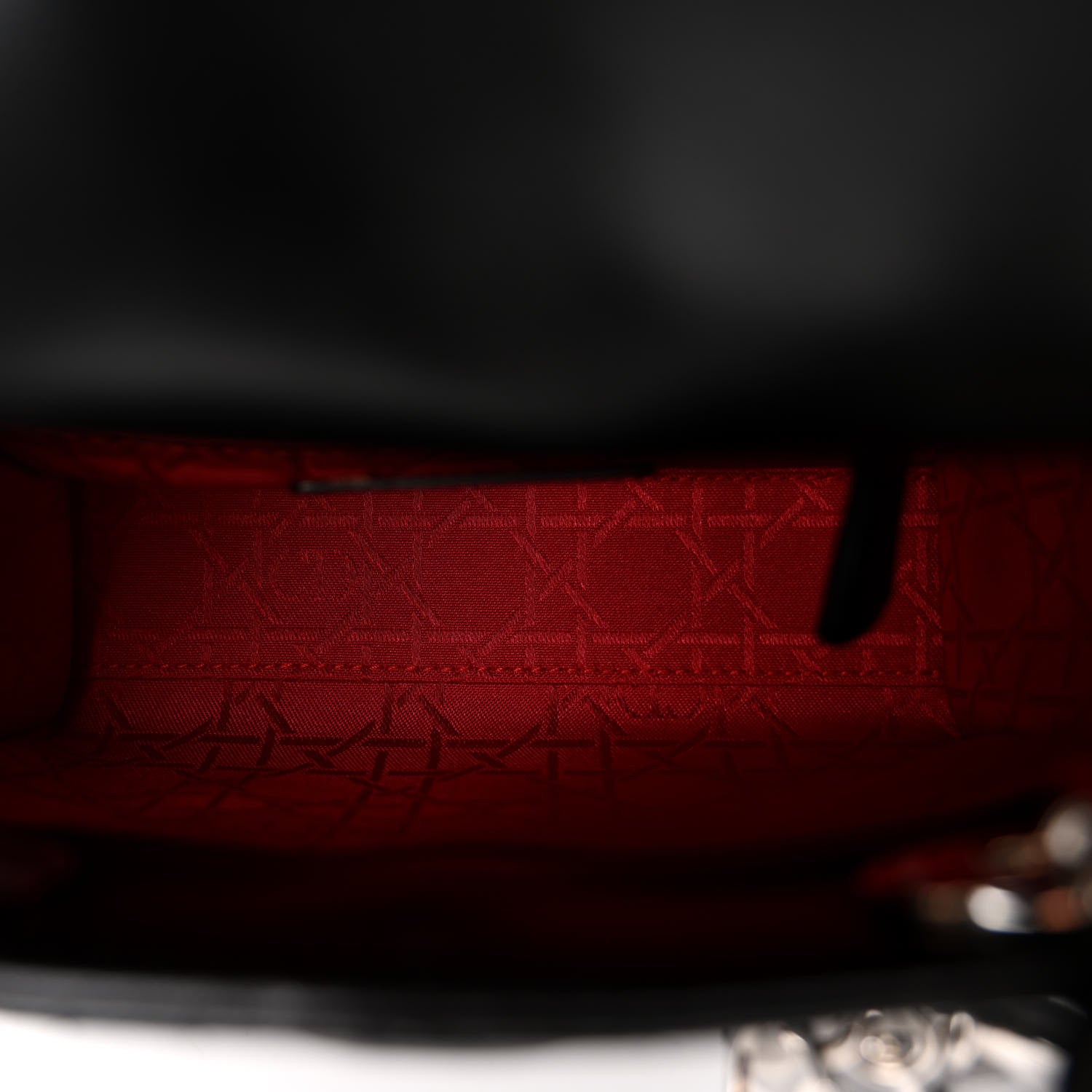 Christian Dior Lambskin Cannage Mini Lady Dior Black 6 of 10