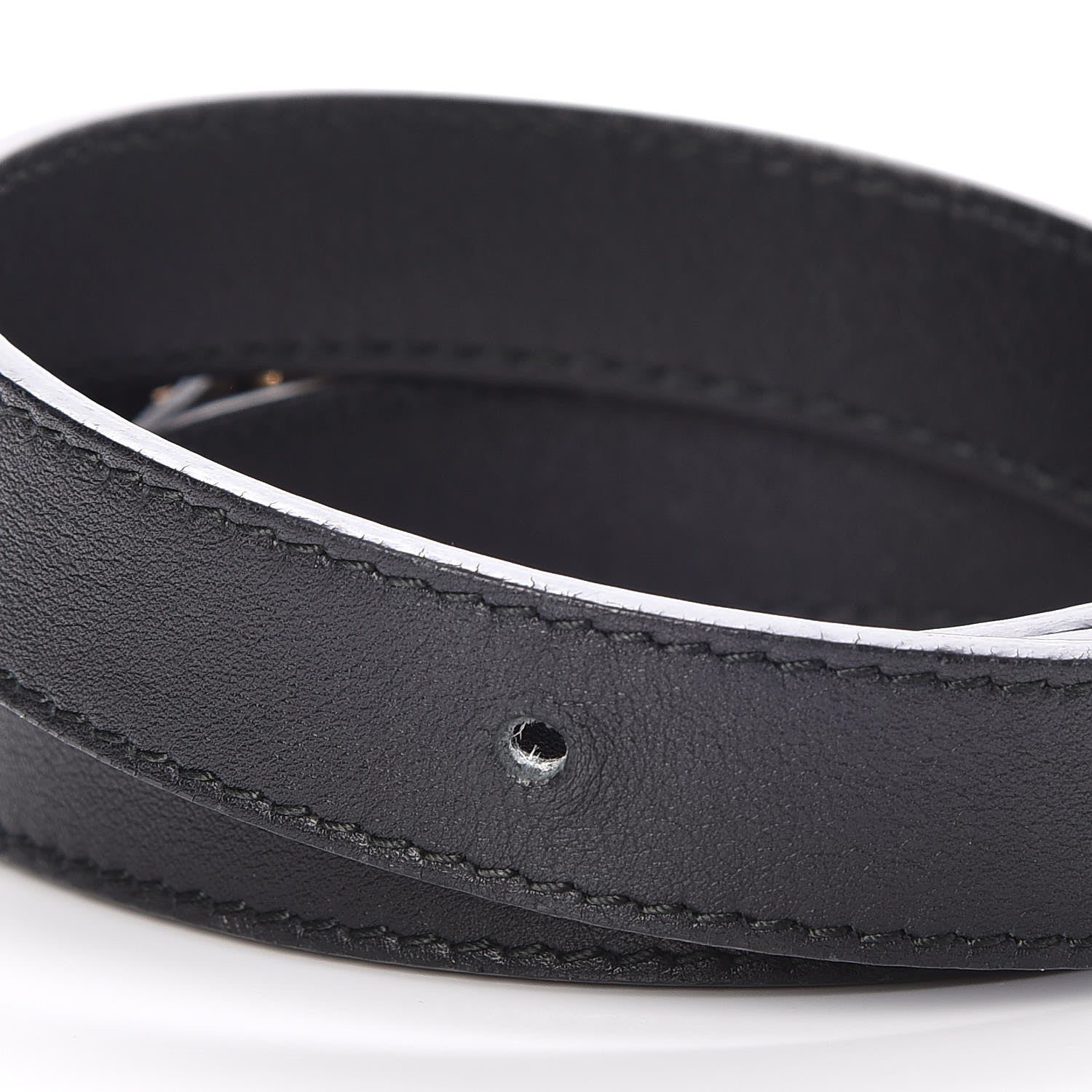 Gucci Calfskin Double G 20mm Belt 80 32 Black 5 of 7