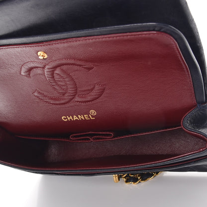 Chanel Lambskin Quilted Medium Double Flap Navy 6 of 12