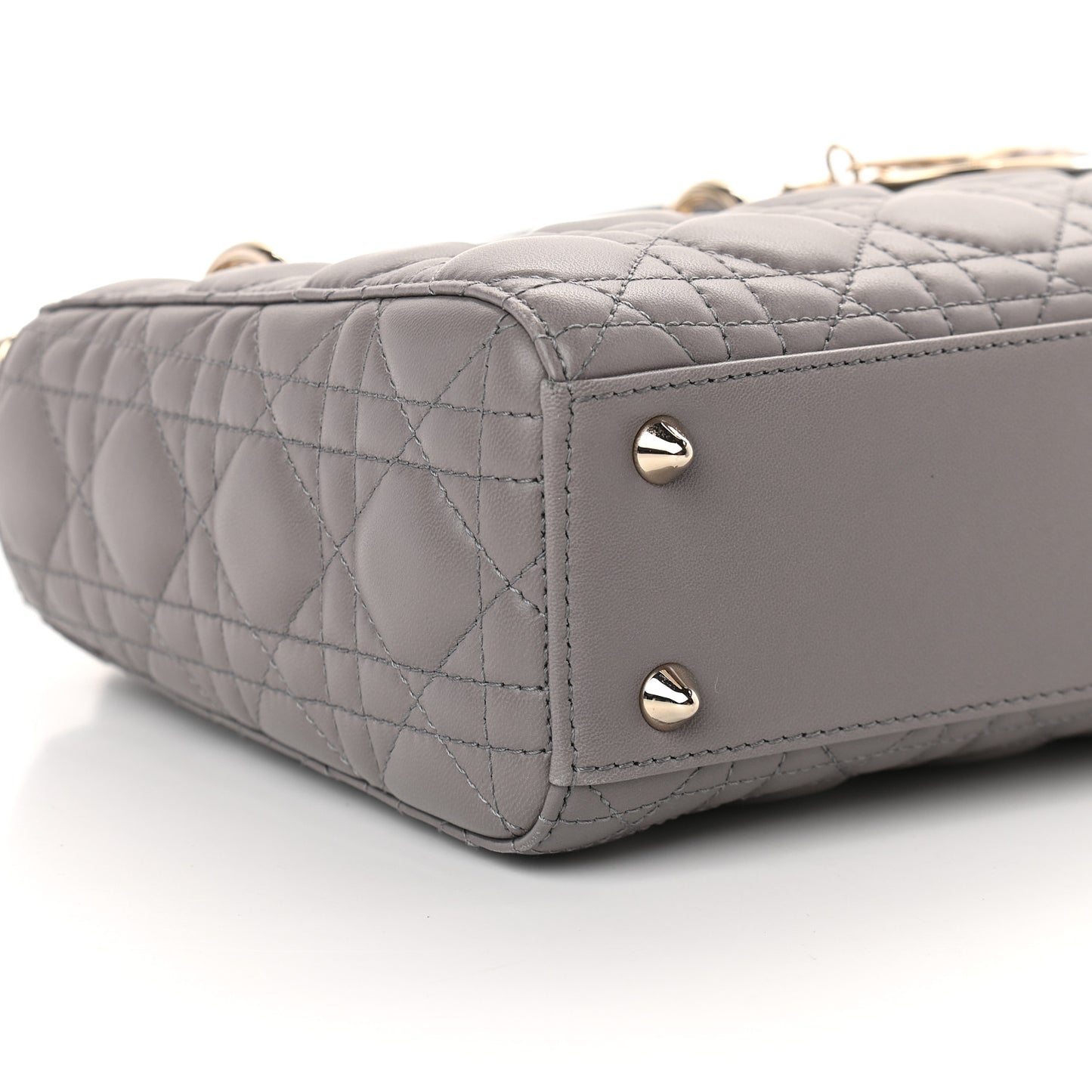 Lambskin Cannage Small My ABCDior Lady Dior Grey