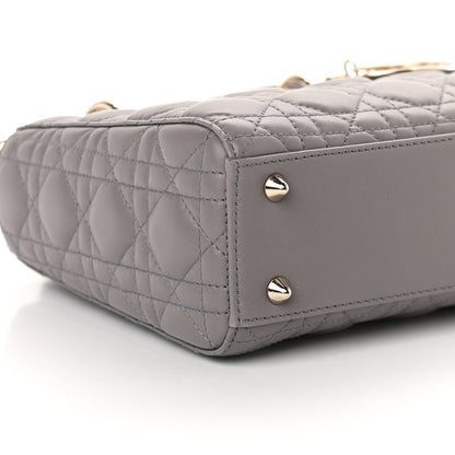Christian Dior Lambskin Cannage Small My ABCDior Lady Dior Grey 8 of 9