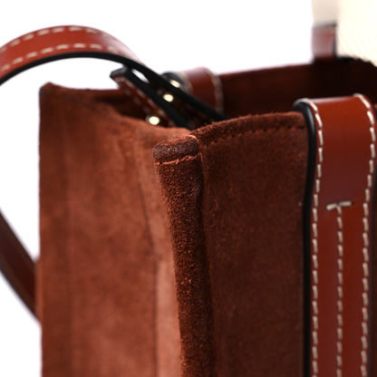 Chloe Suede Calfskin Small Woody Ribbon Tote Sepia Brown 13 of 14