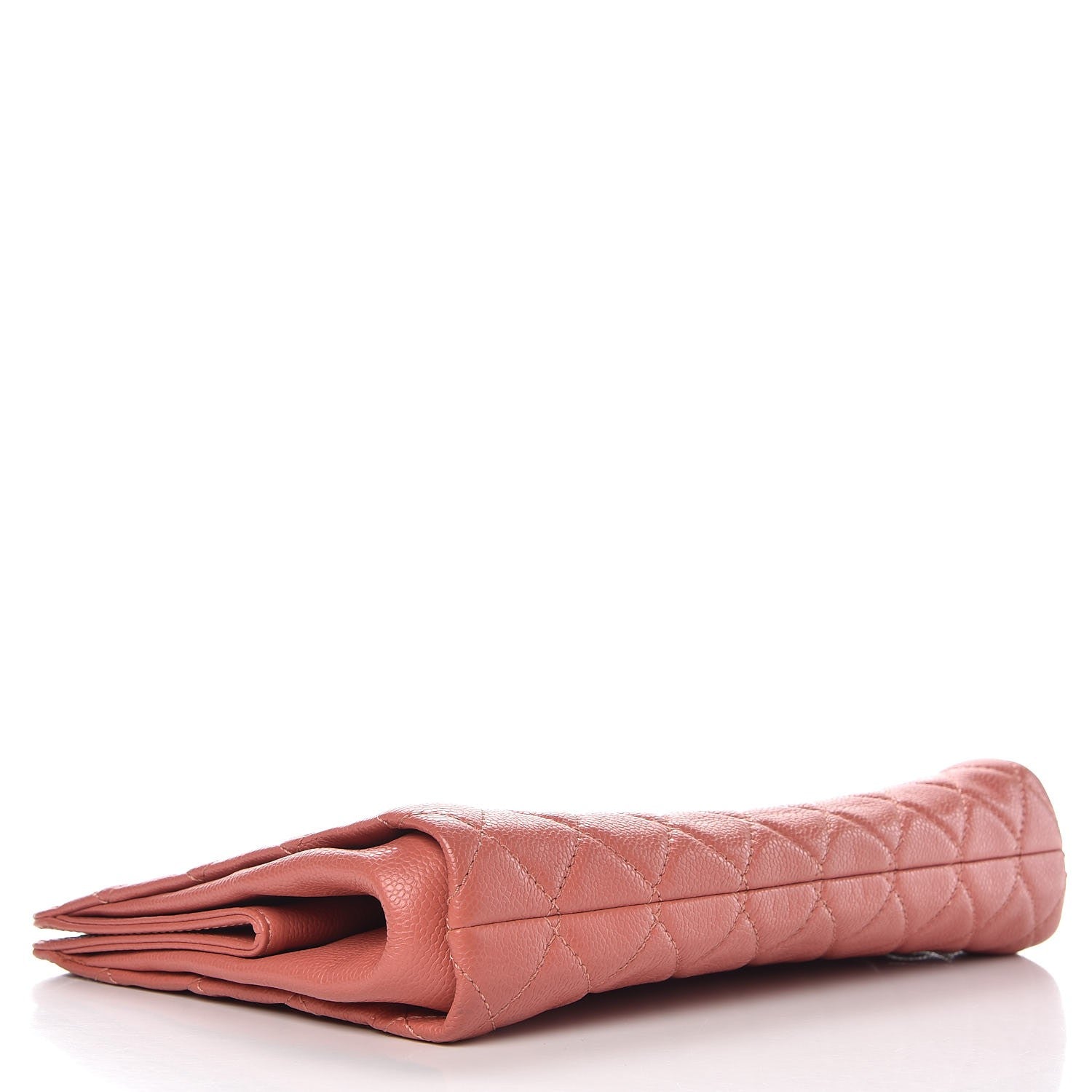 Chanel Caviar Quilted CC Large Clutch Coral 4 of 9
