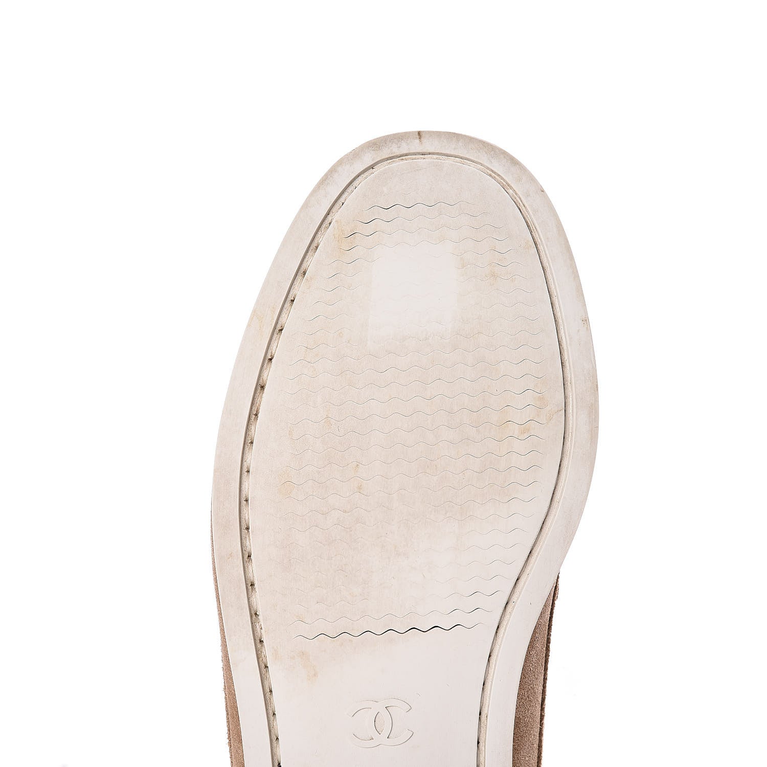 Chanel Suede Womens Penny Loafers 40 Beige 16 of 18