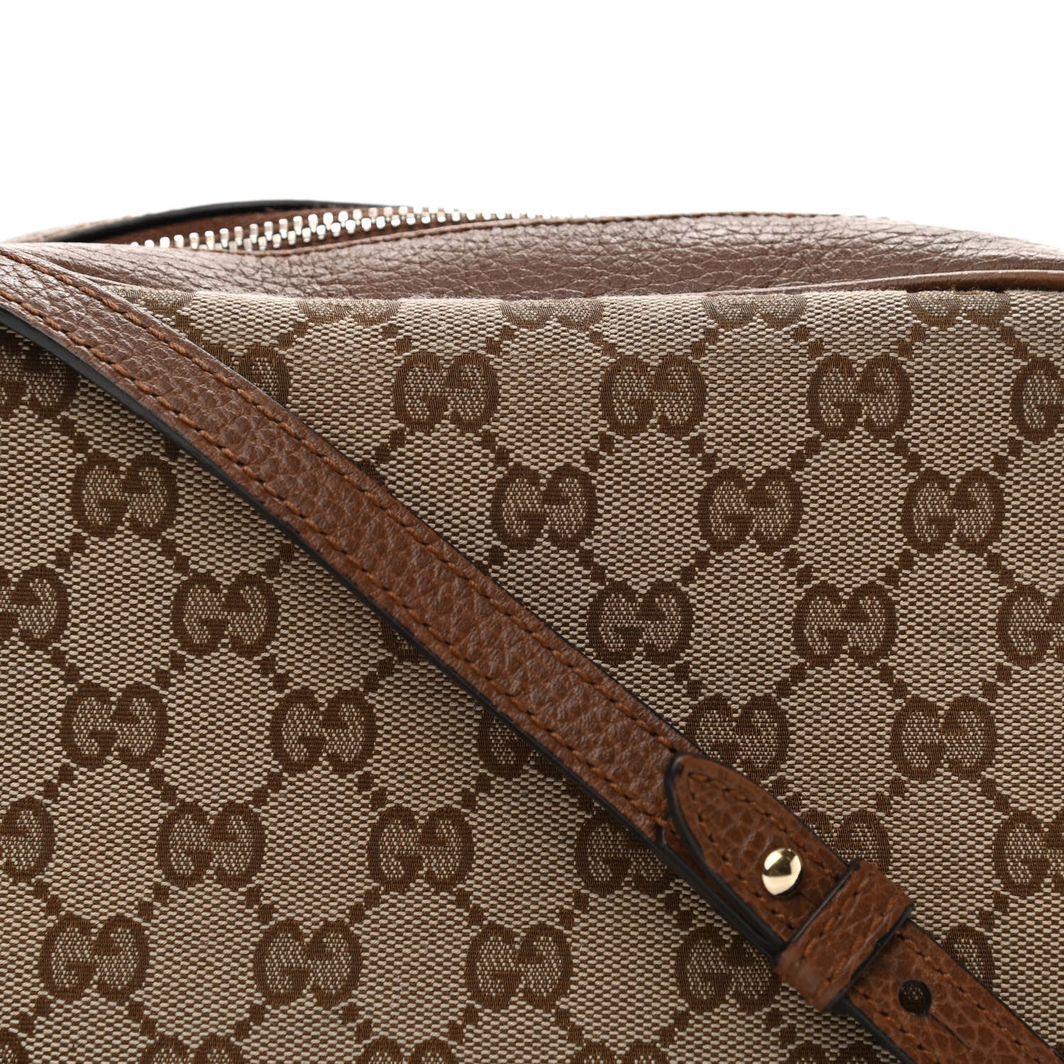 Gucci Monogram Mini Bree Messenger Bag Beige Tabacco 8 of 9