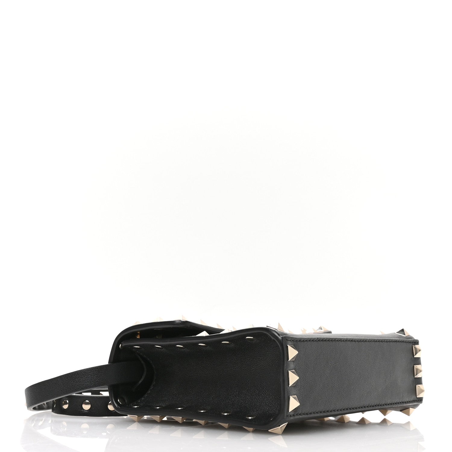 Valentino Garavani Vitello Rockstud Flap Crossbody Bag Black 4 of 10