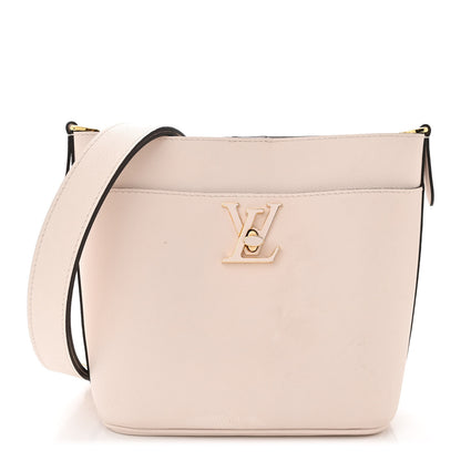 Louis Vuitton Grained Calfskin Lock and Walk Bucket Quartz 1 of 15