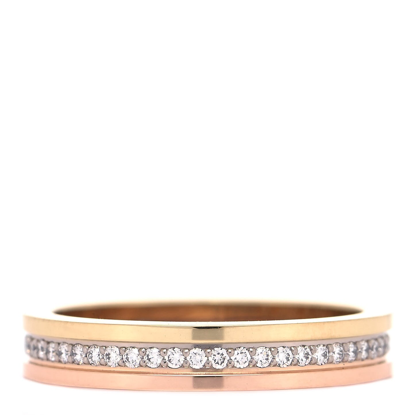 18K White Yellow Pink Gold Diamond 3.5mm Vendome Louis Cartier Wedding Band Ring 51 5.75