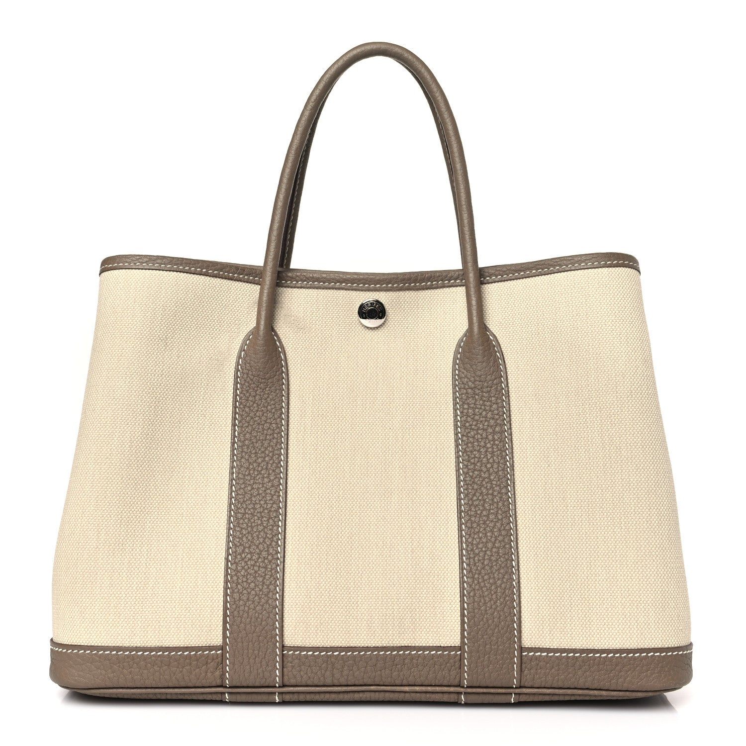 Hermes Twill D Negonda Garden Party 30 TPM Tote Beton Etoupe 1 of 10