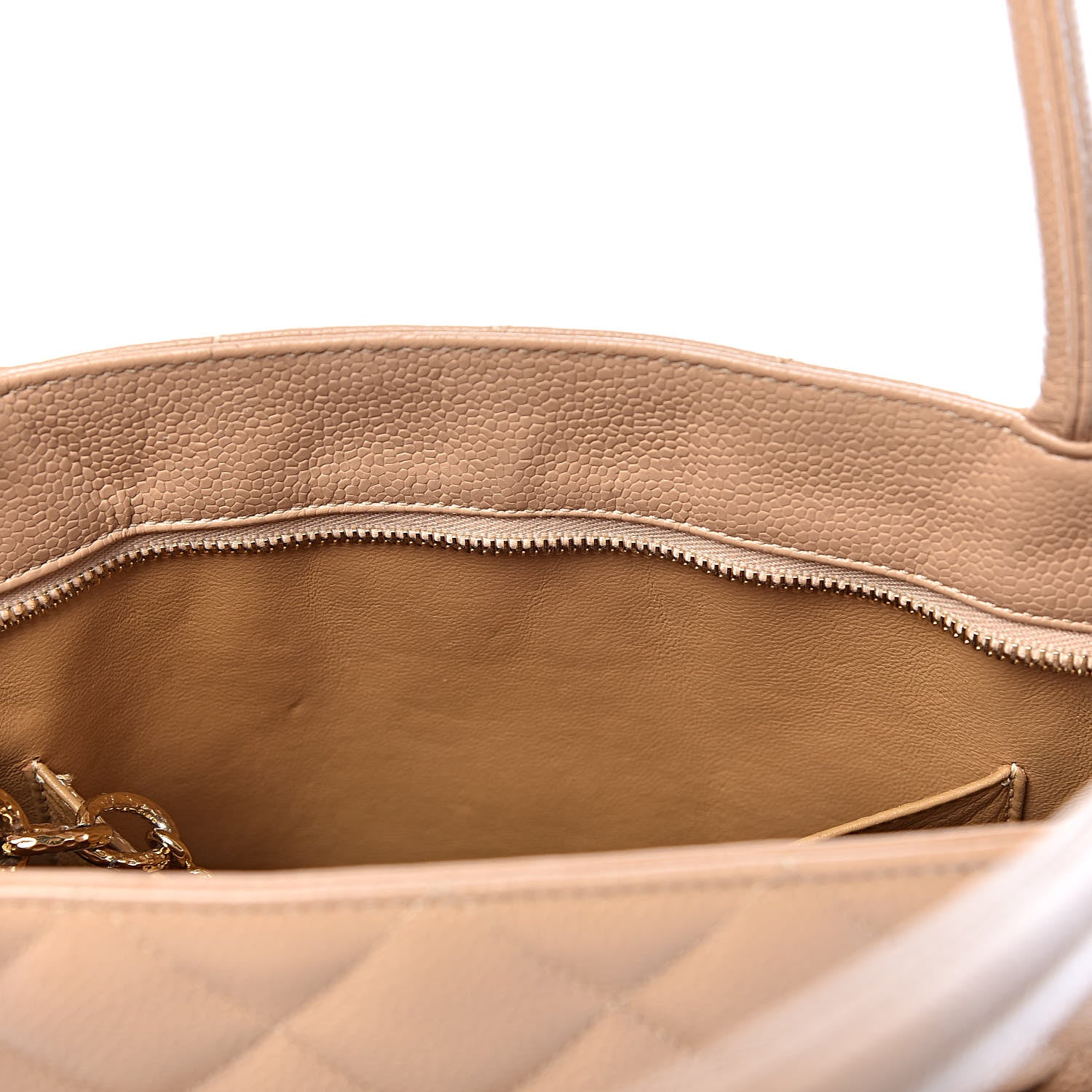 Chanel Caviar Quilted Medallion Tote Beige 10 of 19