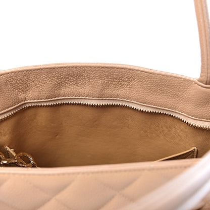 Chanel Caviar Quilted Medallion Tote Beige 10 of 19