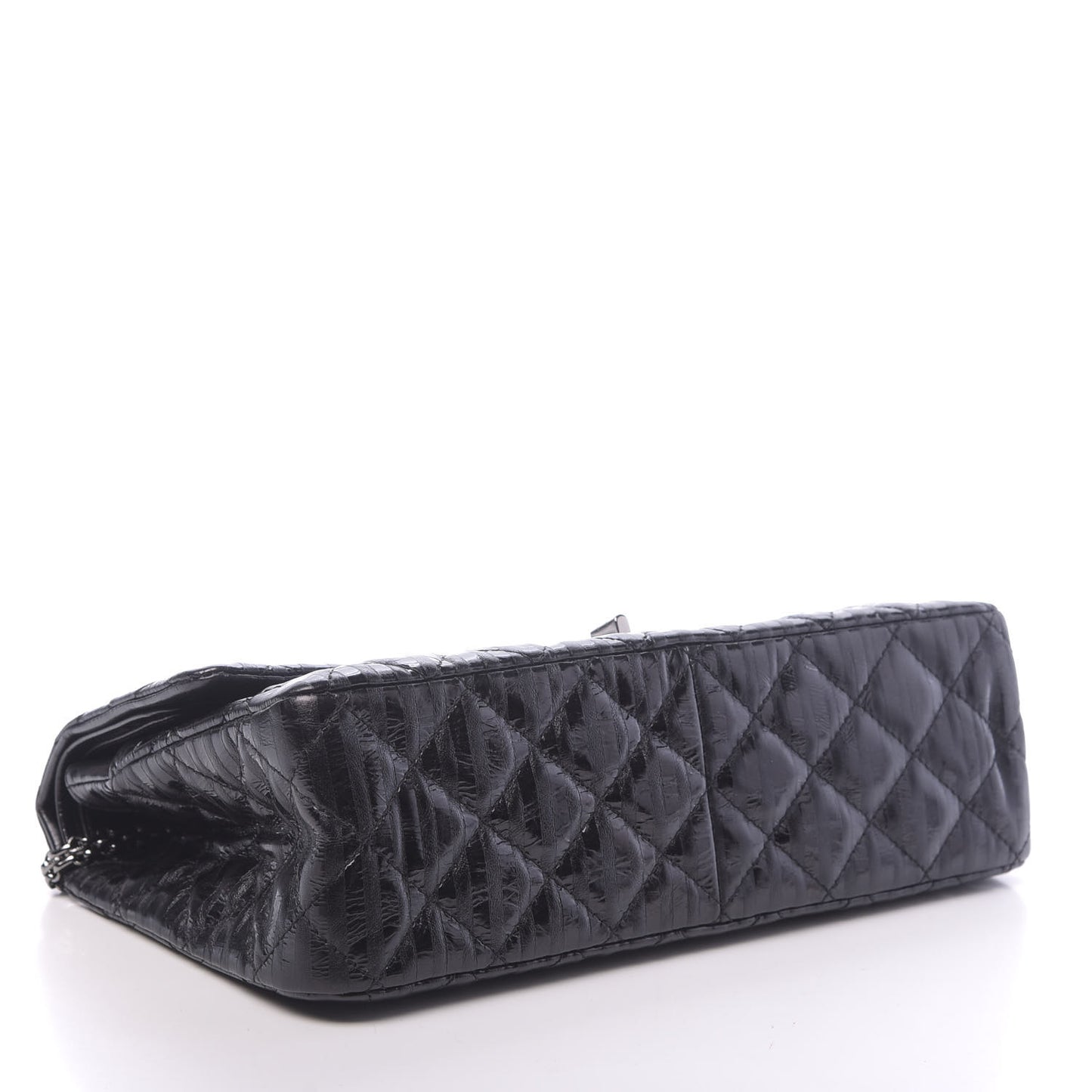 Metallic Calfskin Striped 2.55 Reissue 227 Flap Black