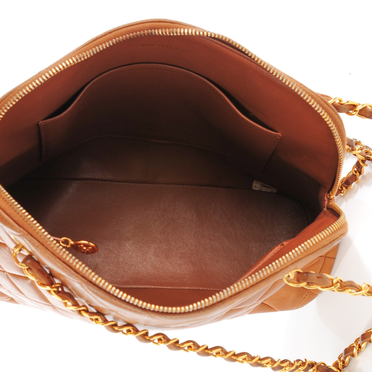 Chanel Lambskin Quilted Shoulder Bag Light Brown 5 of 8