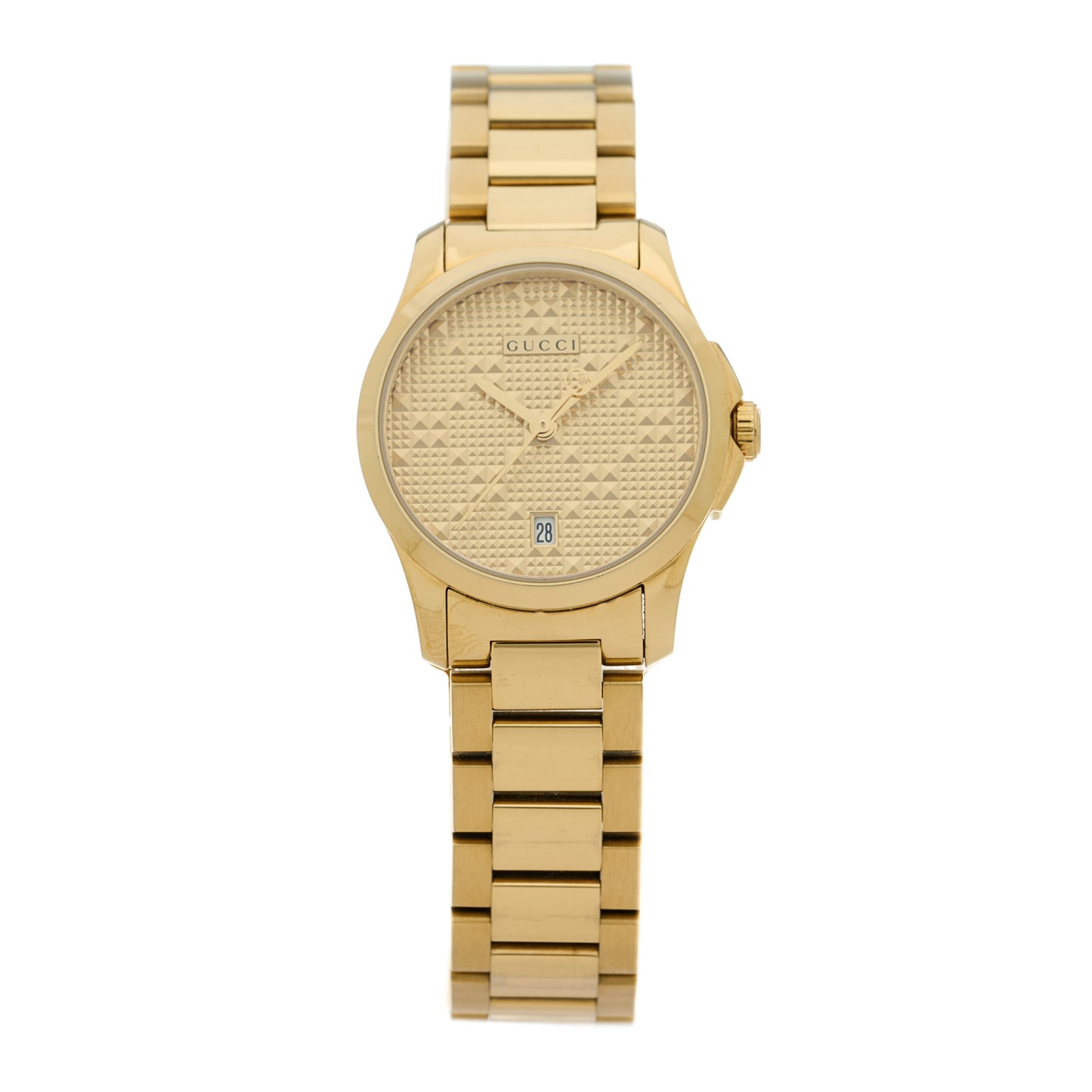 Stainless Steel 27mm G-Timeless Diamante Quartz Watch Gold