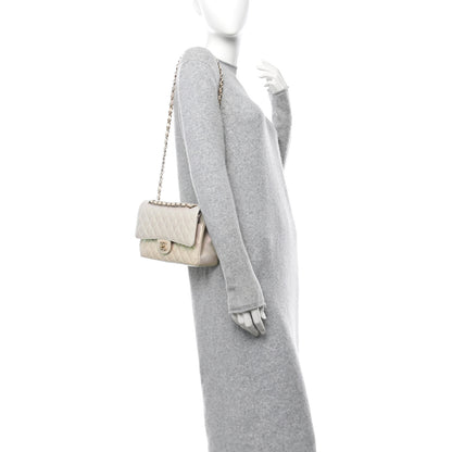 Chanel Iridescent Lambskin Quilted Medium Double Flap Ivory 2 of 11